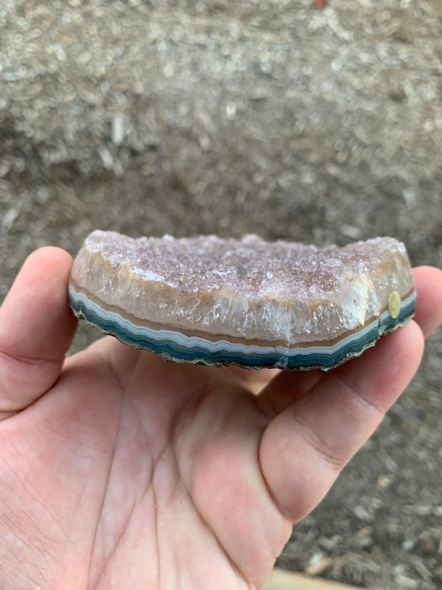 Amethyst Polished Agate Base Uruguay Mineral Specimen