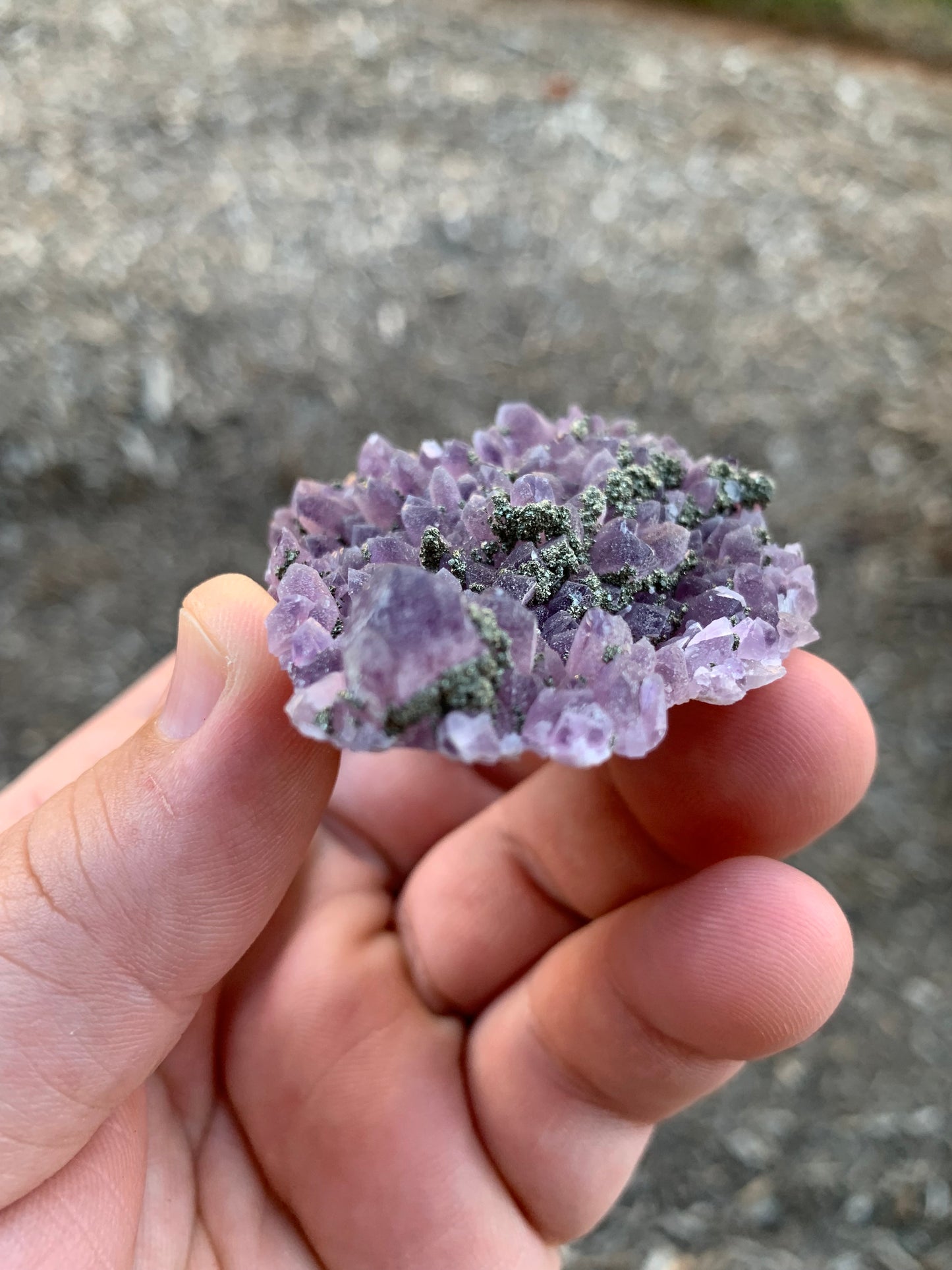 Chala Mine Pyrite and Amethyst Cluster Bulgarian Mineral Specimen