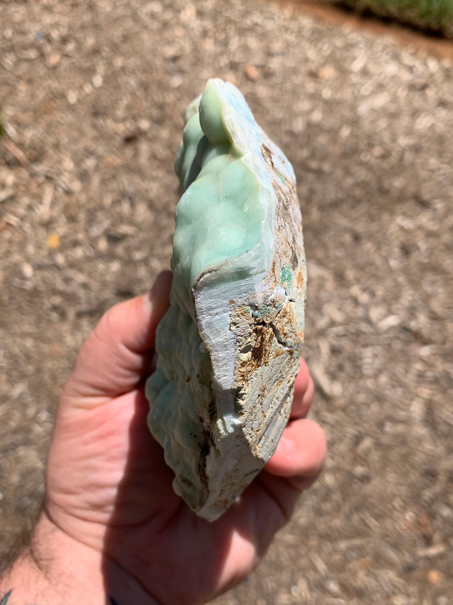 Blue Aragonite China Mineral Specimen