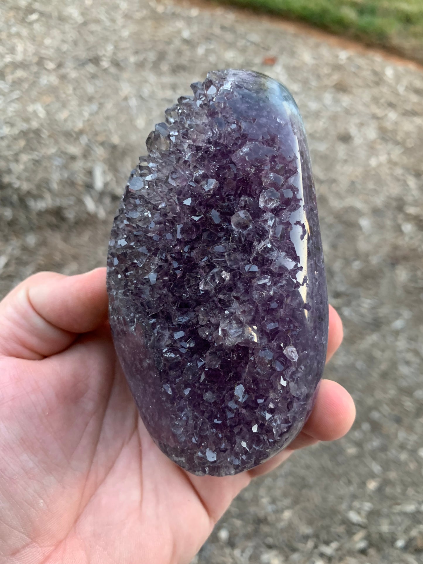 Amethyst Polished Agate Base Uruguay Mineral Specimen