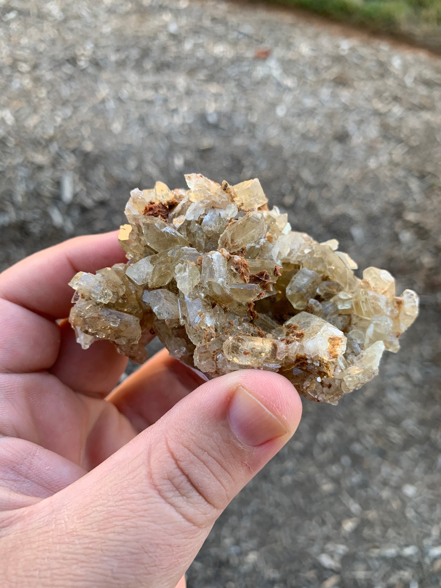 Honey Yellow Barite Cluster Elko County Nevada Mineral Specimen