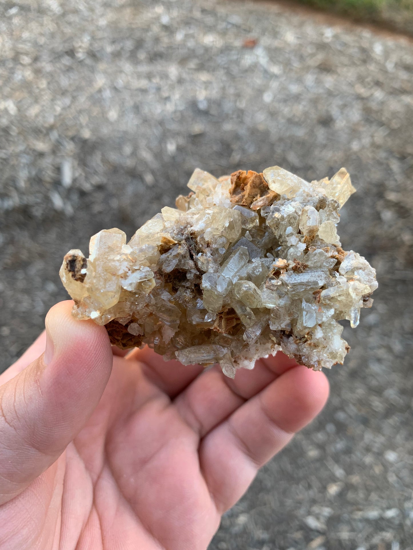 Honey Yellow Barite Cluster Elko County Nevada Mineral Specimen