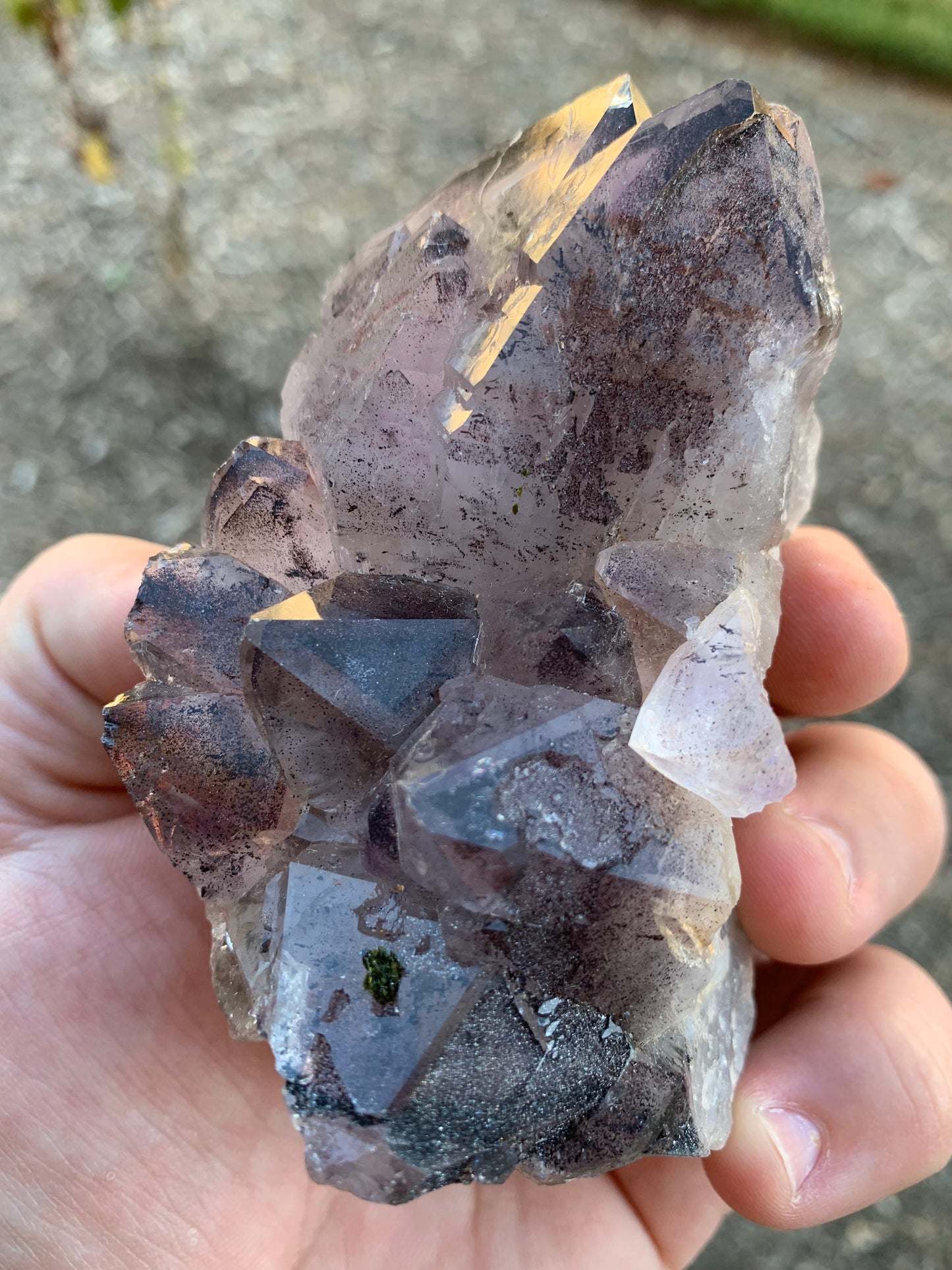 Hematite Amethyst Quartz Cluster Chinese Mineral Specimen