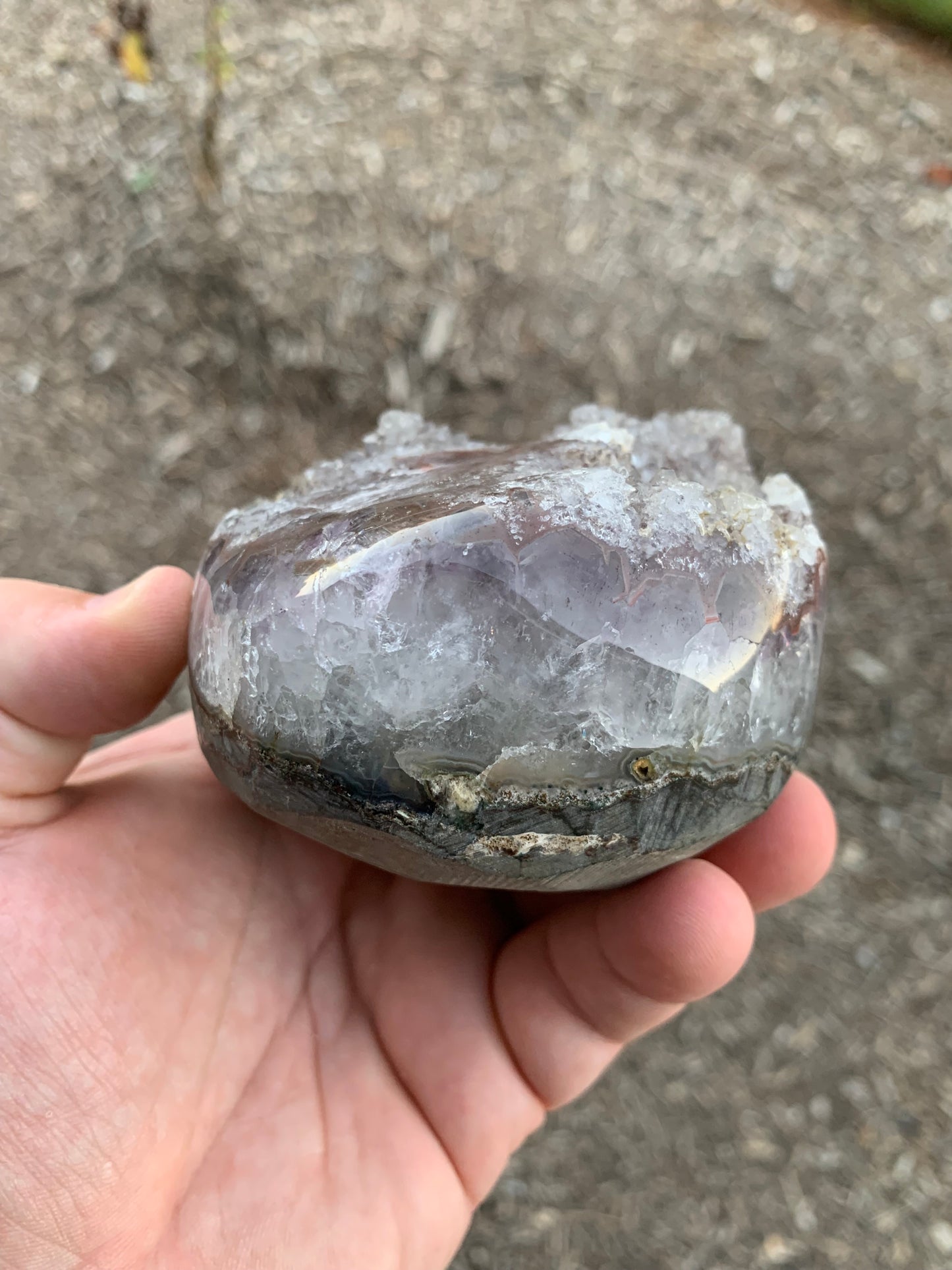 Amethyst Polished Agate Base Uruguay Mineral Specimen