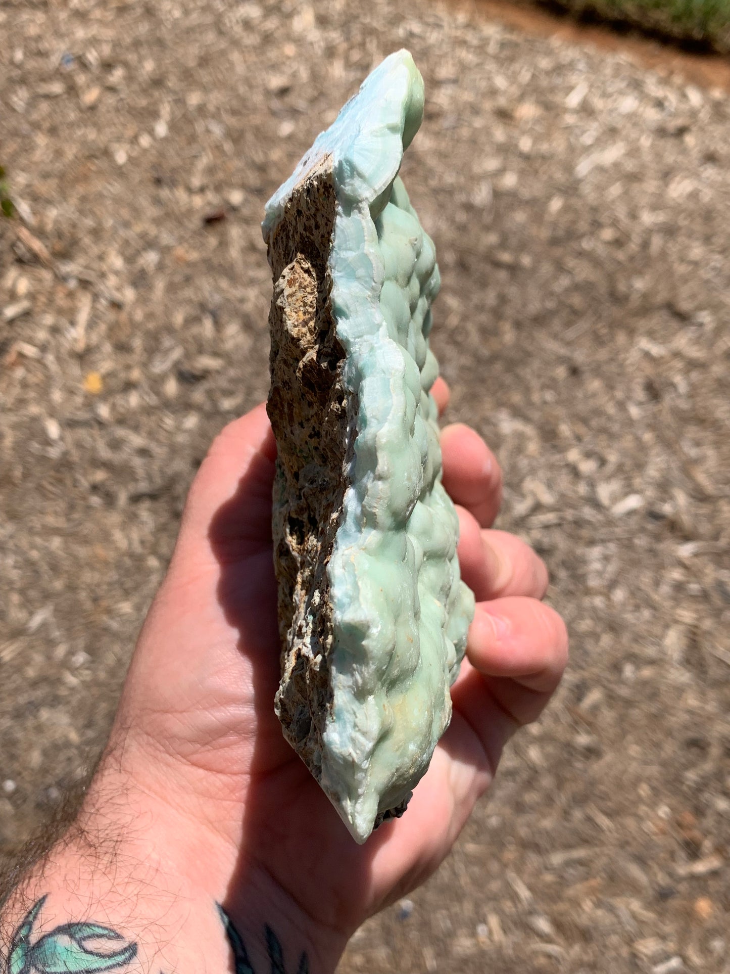 Blue Aragonite China Mineral Specimen