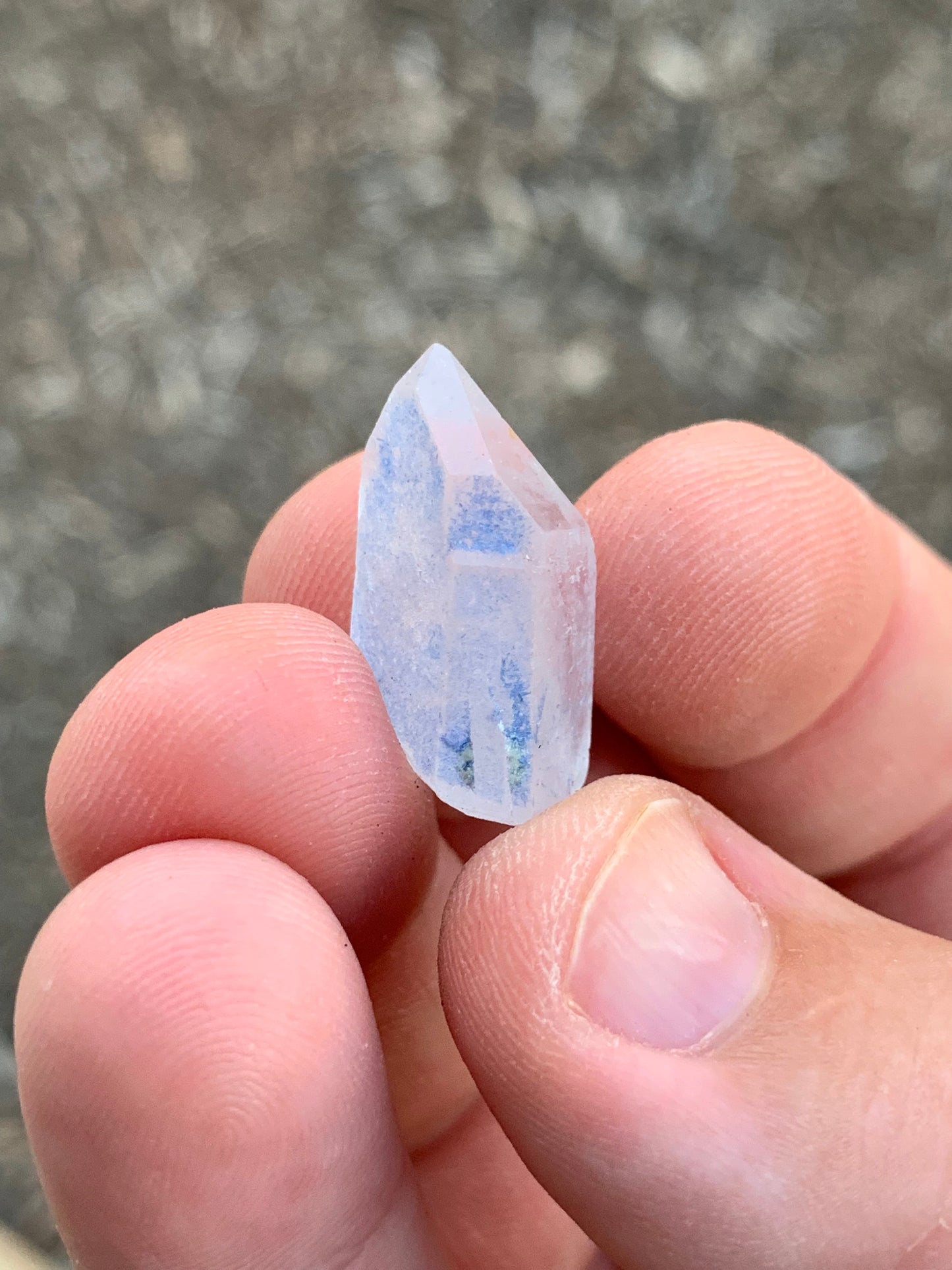 Dumortierite and Quartz Crystal Bahia Brazil Mineral Specimen