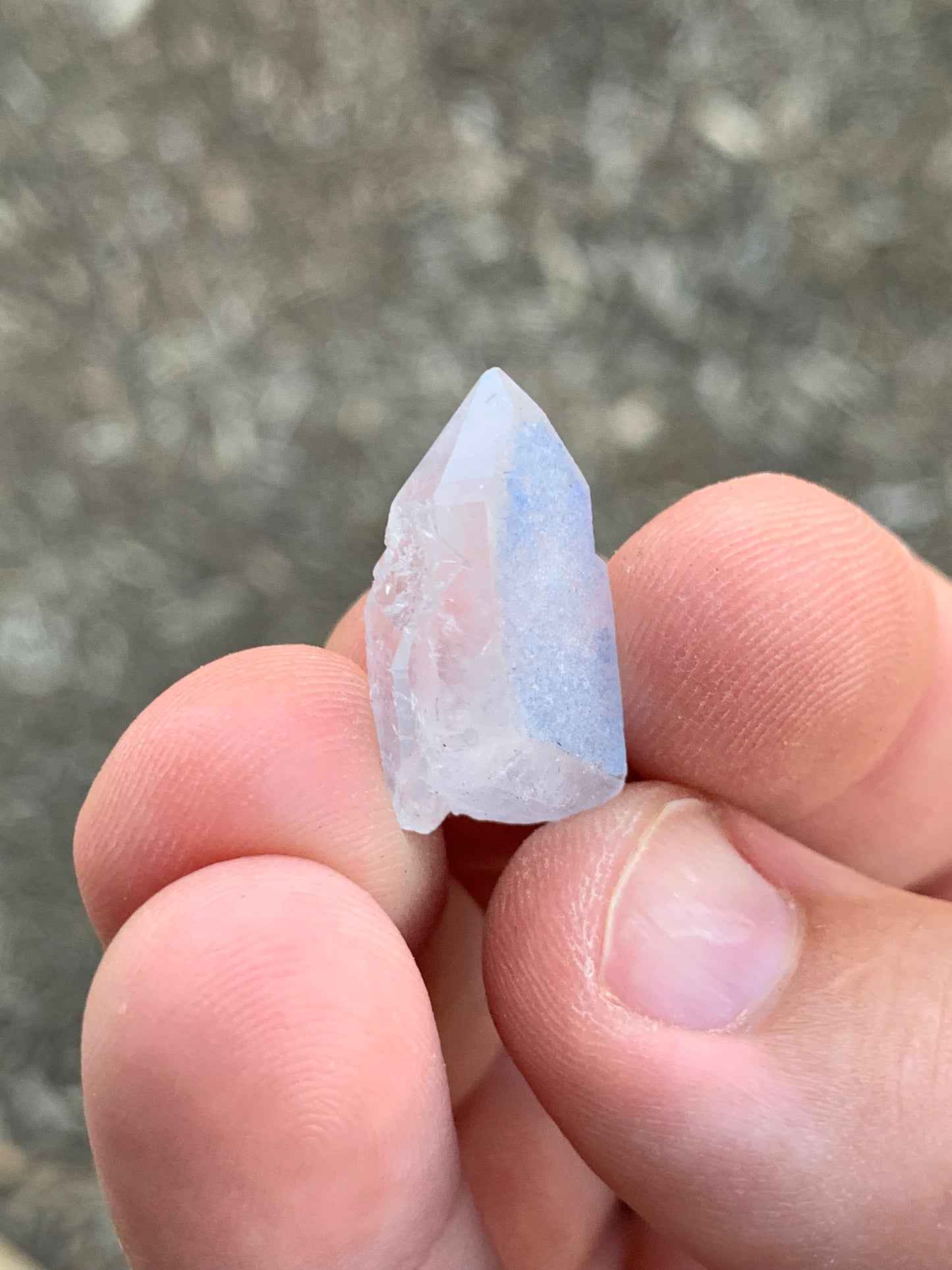 Dumortierite and Quartz Crystal Bahia Brazil Mineral Specimen