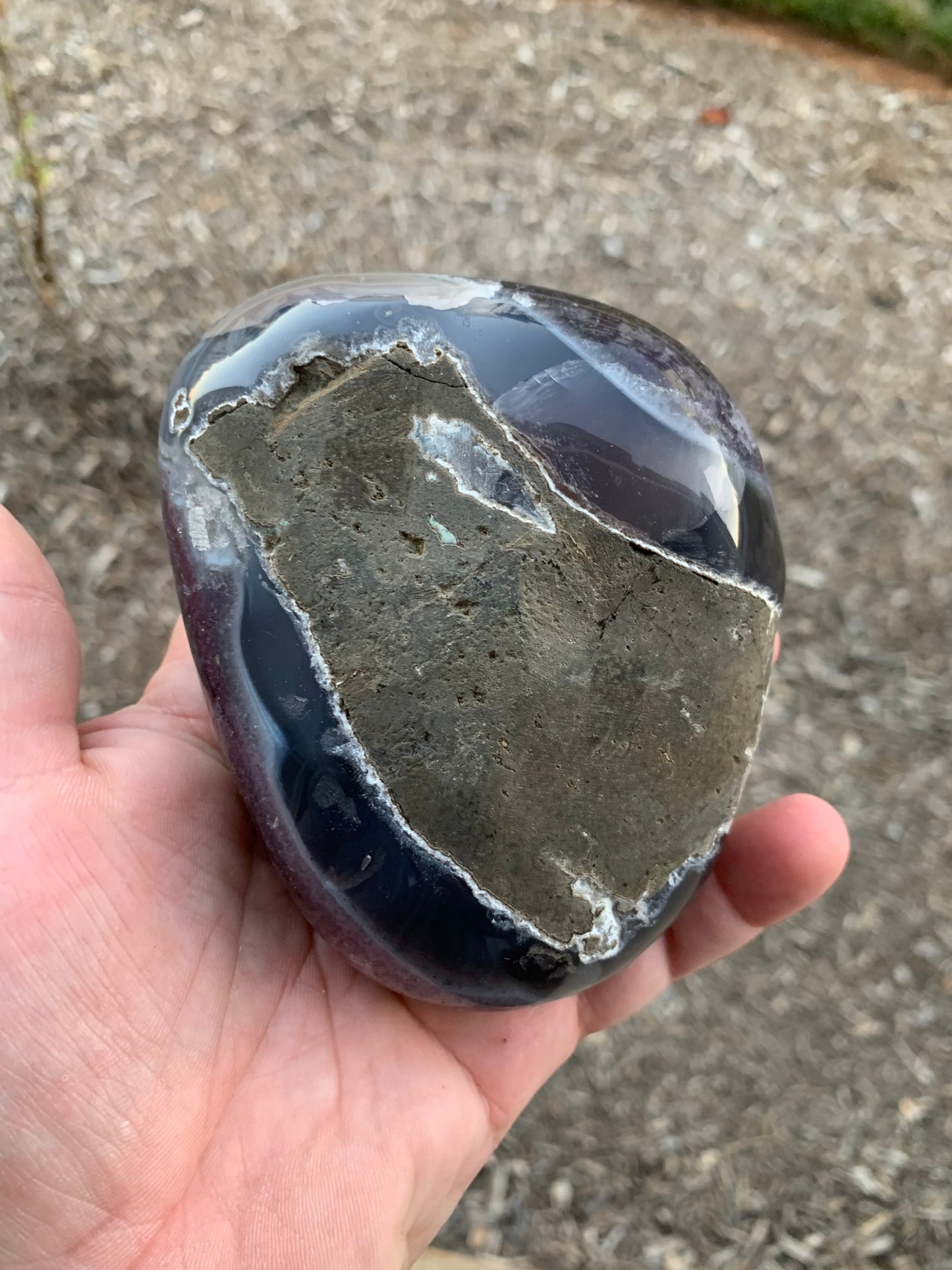 Amethyst Polished Agate Base Uruguay Mineral Specimen