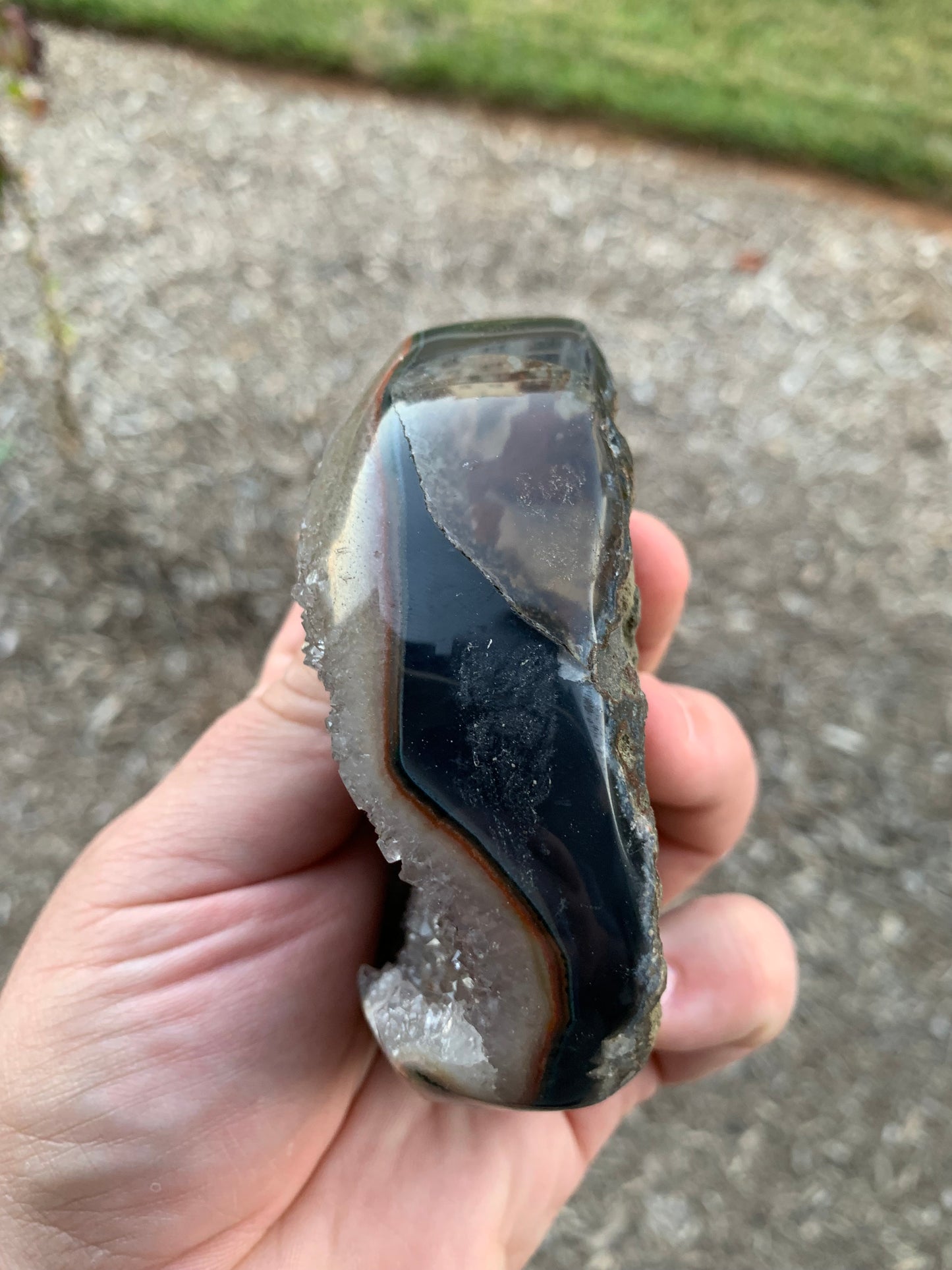 Amethyst Polished Agate Base Uruguay Mineral Specimen