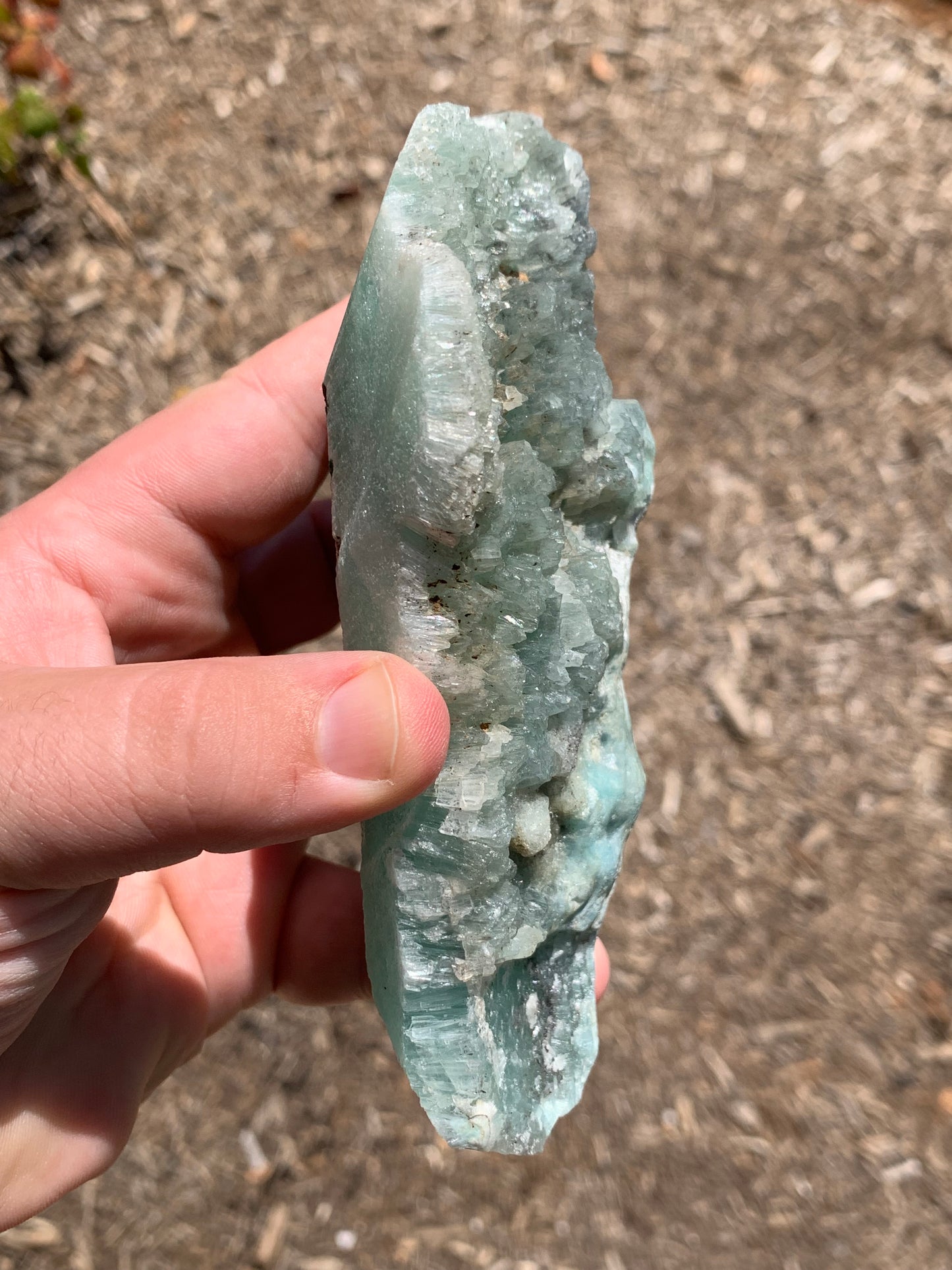 Blue Aragonite China Mineral Specimen