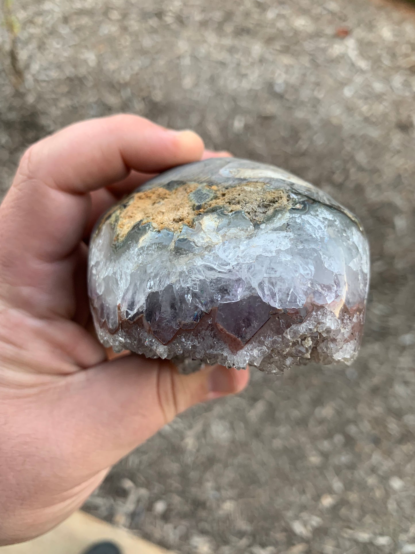 Amethyst Polished Agate Base Uruguay Mineral Specimen