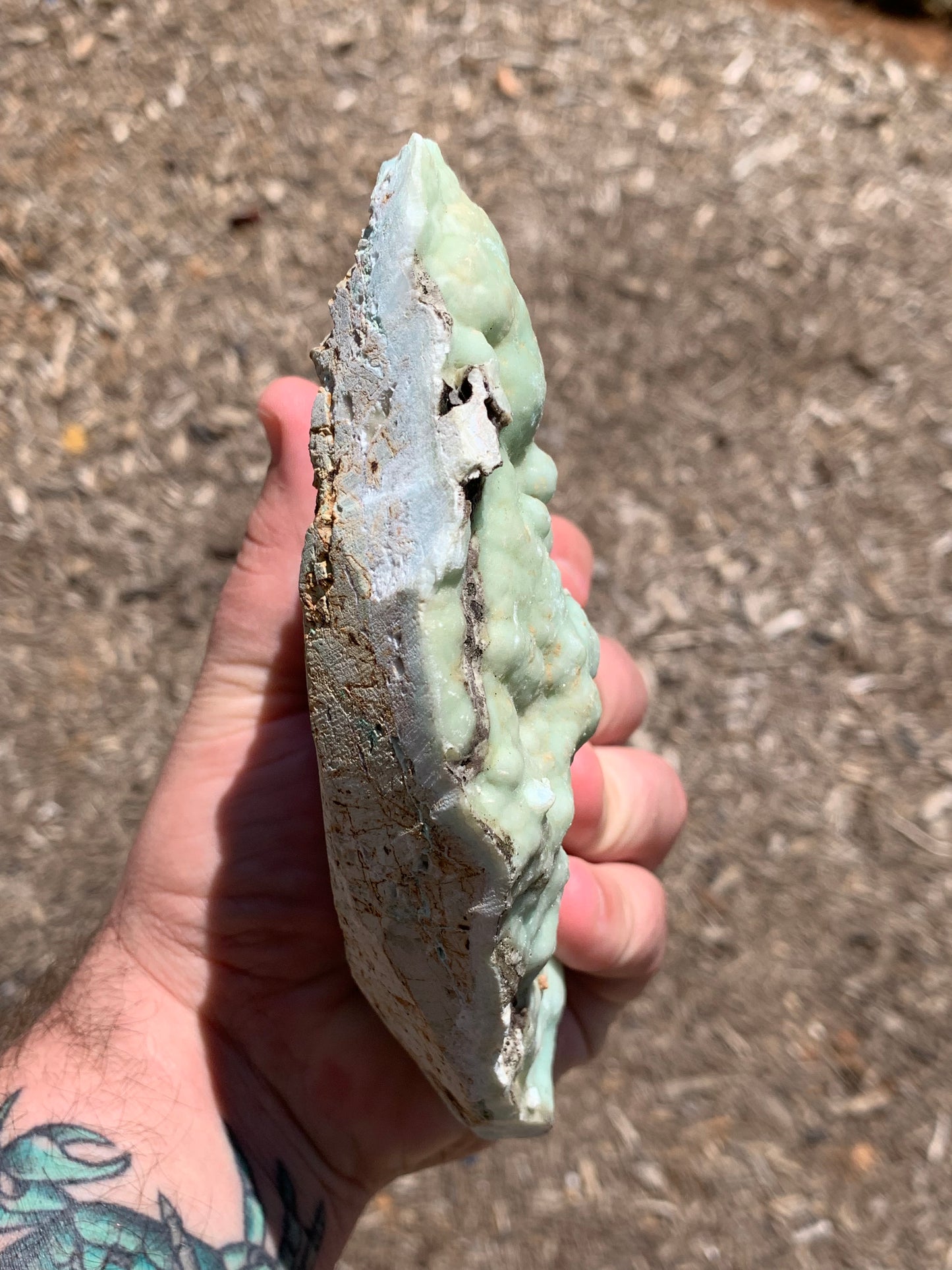 Blue Aragonite China Mineral Specimen