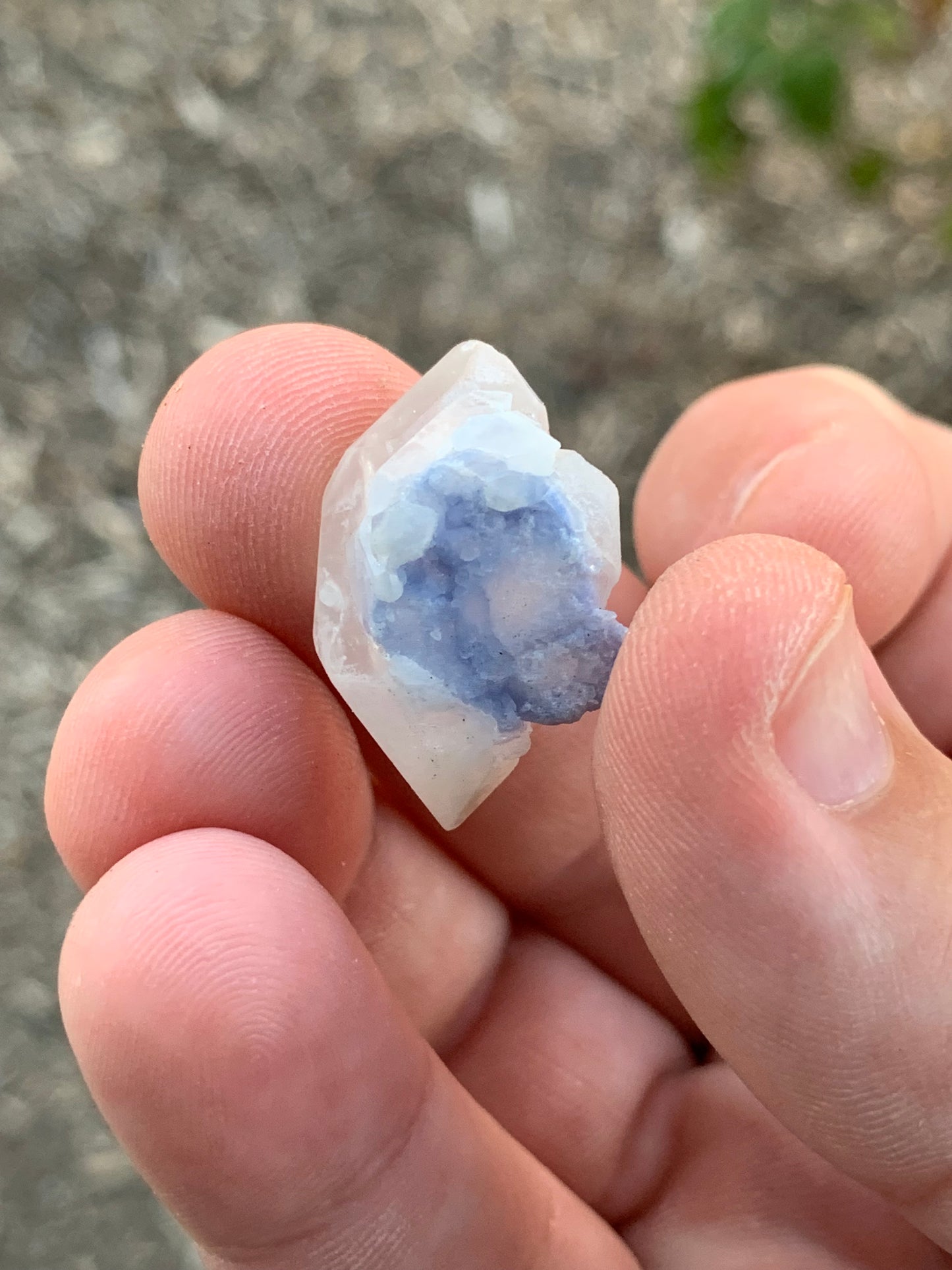 Dumortierite and Quartz Crystal Bahia Brazil Mineral Specimen