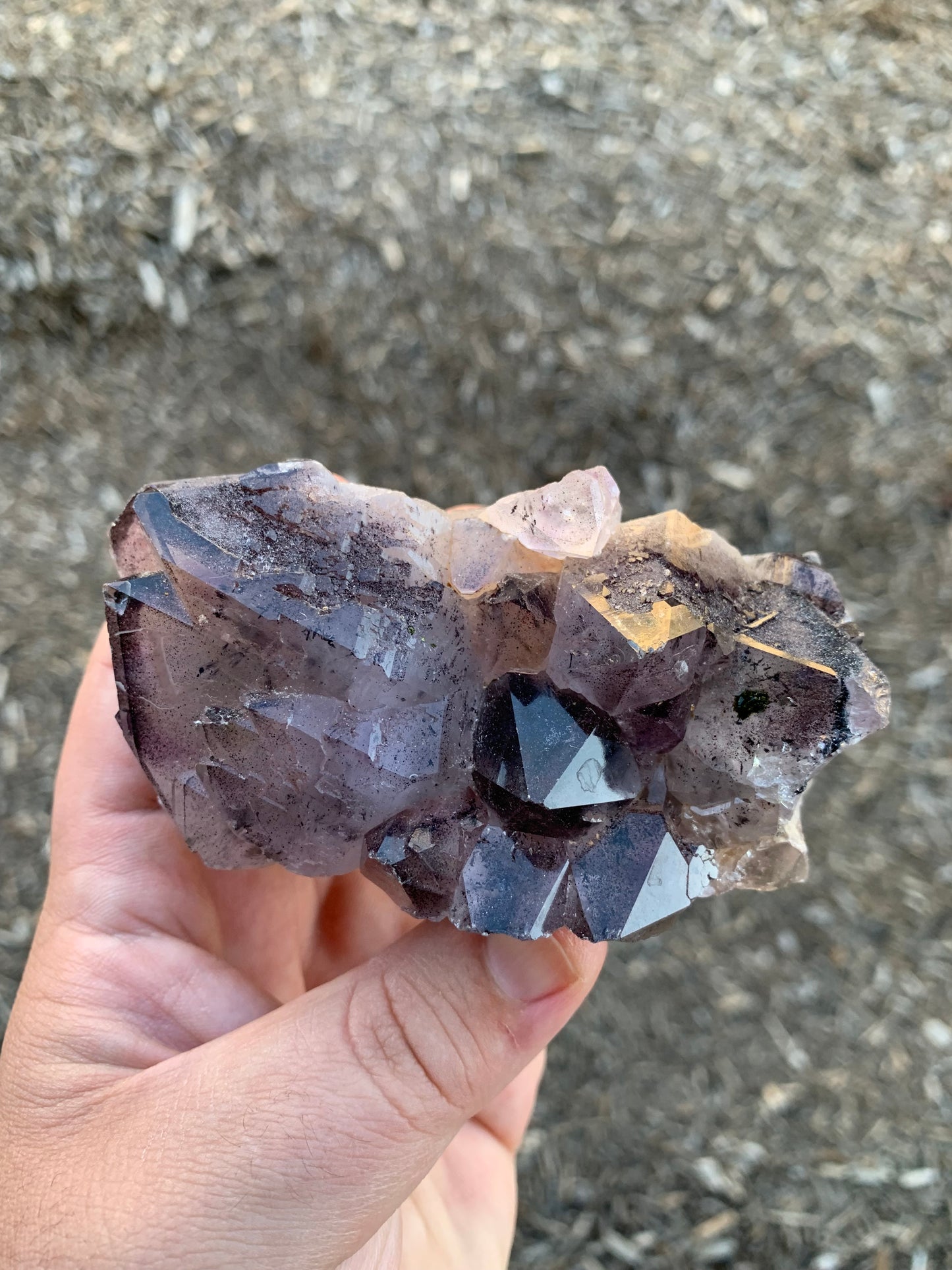 Hematite Amethyst Quartz Cluster Chinese Mineral Specimen