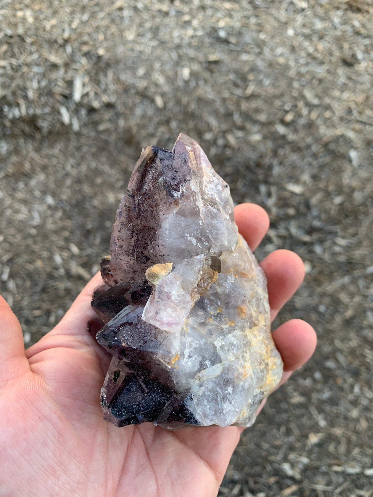 Hematite Amethyst Quartz Cluster Chinese Mineral Specimen