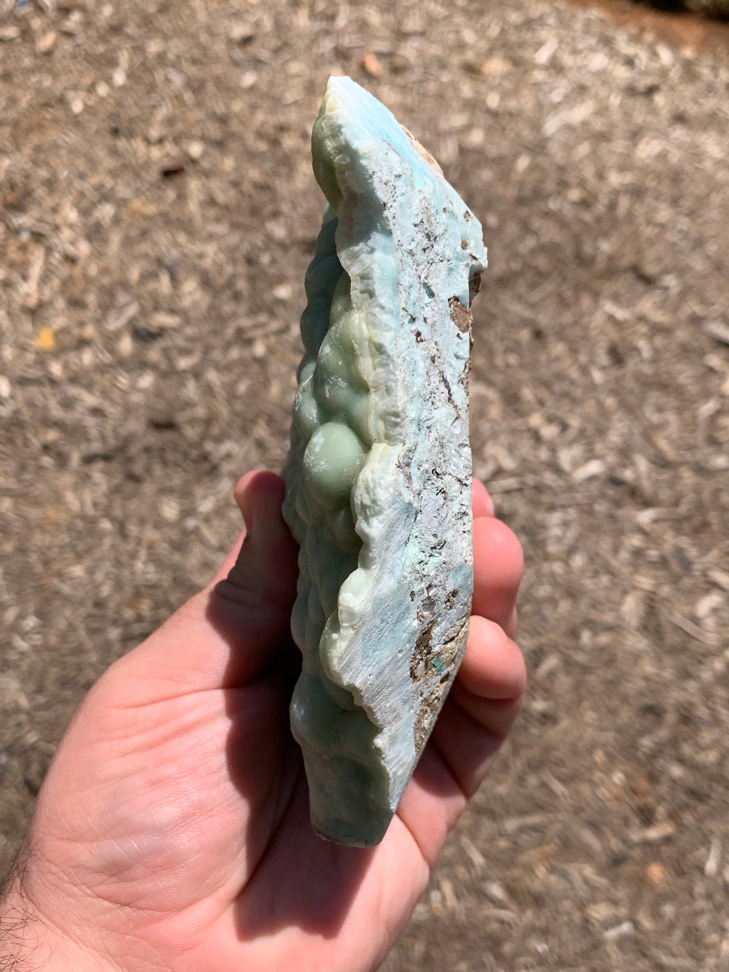 Blue Aragonite China Mineral Specimen