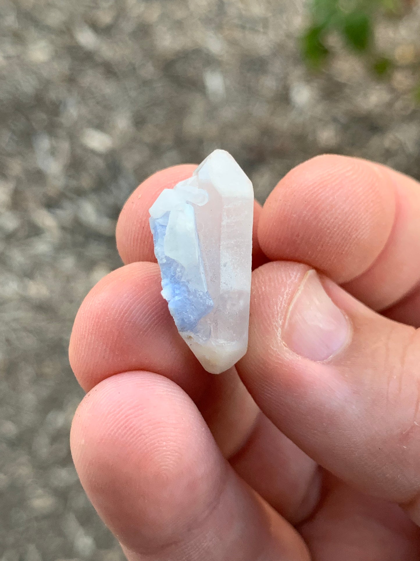 Dumortierite and Quartz Crystal Bahia Brazil Mineral Specimen