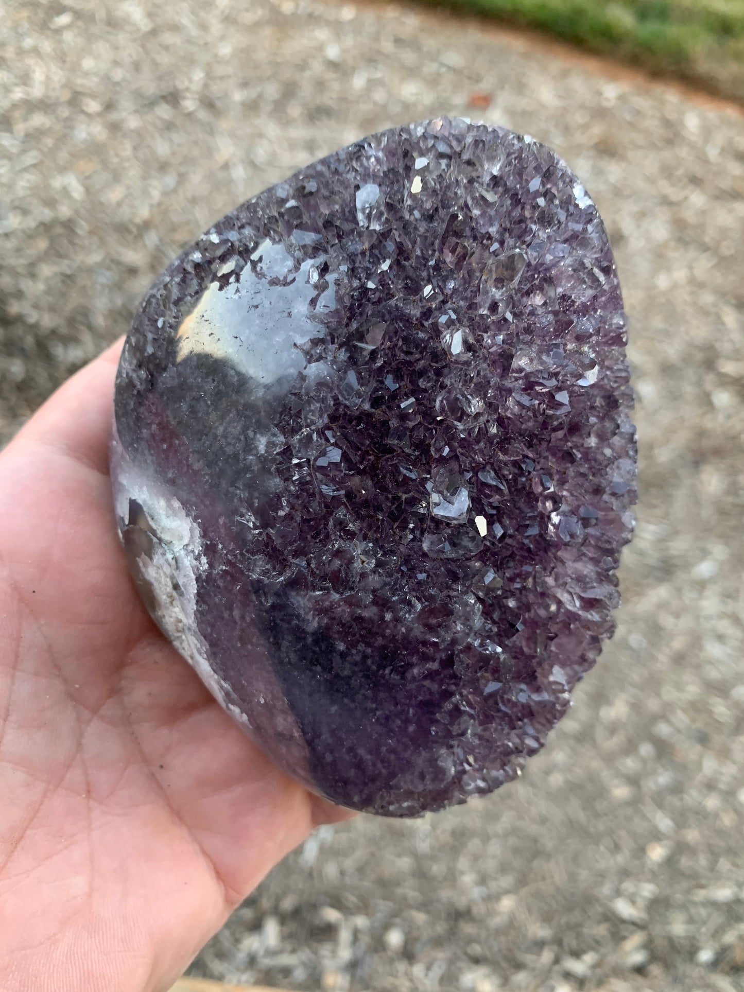 Amethyst Polished Agate Base Uruguay Mineral Specimen