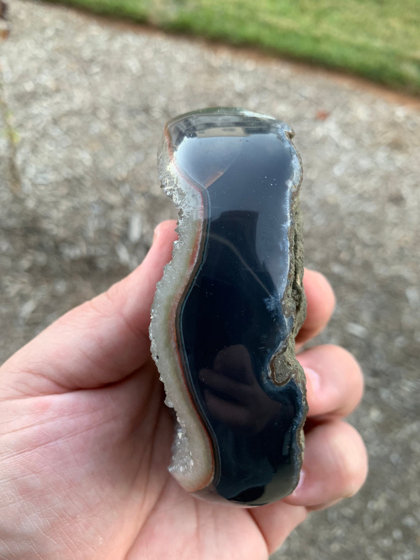 Amethyst Polished Agate Base Uruguay Mineral Specimen