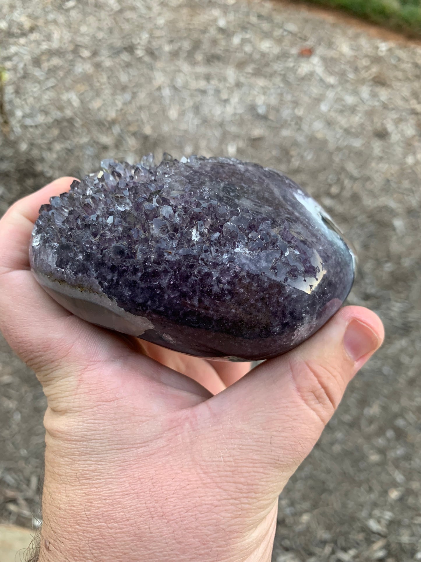 Amethyst Polished Agate Base Uruguay Mineral Specimen